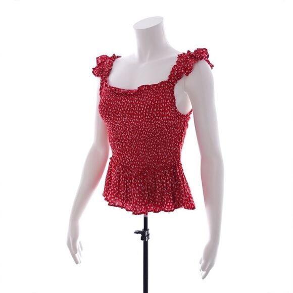 Sim and Sam Juniors Size M Red Floral Top - Picture 1 of 7